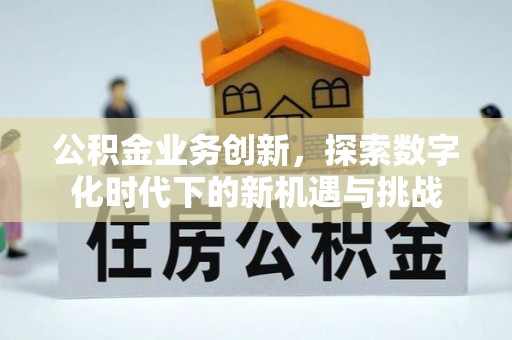 宿城公积金业务创新，探索数字化时代下的新机遇与挑战